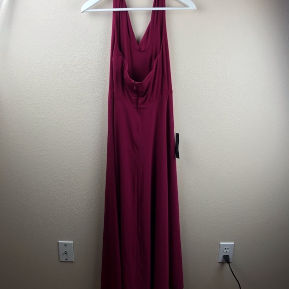 NWT Jersey Cowl Neck Halter Gown - Picture 5 of 7